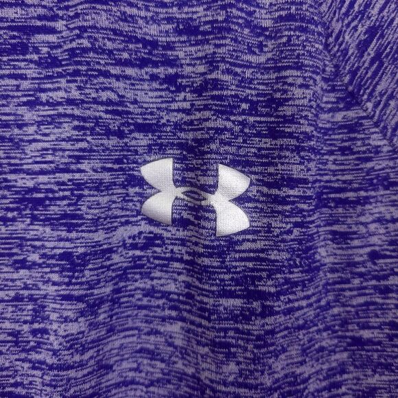 Under Armour Purple Heathered Half Zip Long Sleeve Top Size Small - Picture 3 of 5